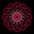 © sama - Circular pattern in the form of mandala with flower for henna tattoo decoration