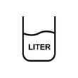Liter icon design vector illustration