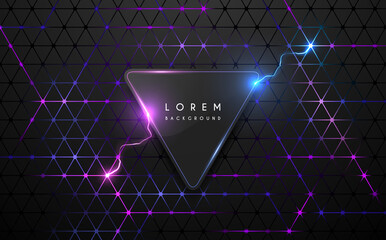 Wall Mural - abstract triangle background with lightning effect