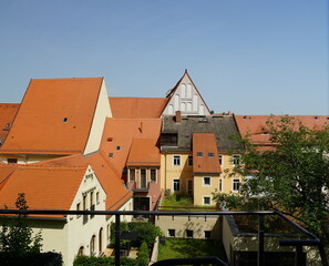 Wall Mural - Dächerblick über die Altstadt von Meissen