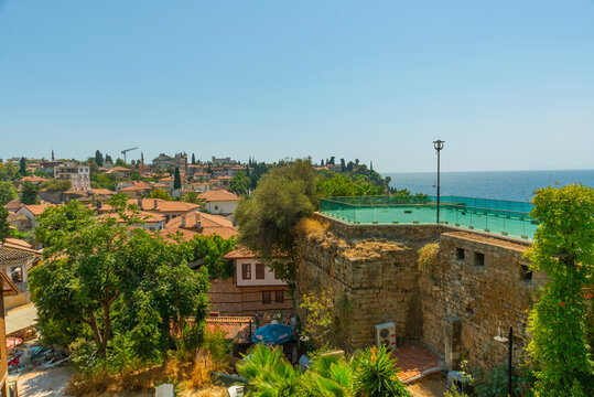 ANTALYA, TURKEY: Beautiful Old town Kaleici on a sunny day in Antalya.