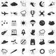 © andrej - Sky Icons. Black Scribble Design. Vector Illustration.