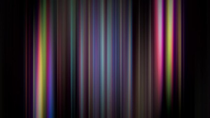 Wall Mural - animation loop technology multicolored light vertical lines wave animation on black. abstract dark m