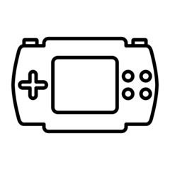 Poster - psp game console vector line icon design