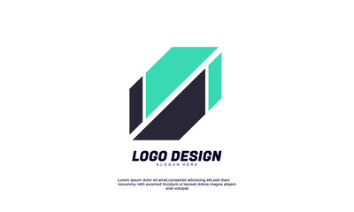 Wall Mural - abstract creative concept modern logo for corporate identity colorful design vector