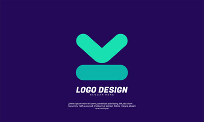 Wall Mural - stock illustrator abstract creative inspiration modern logo for company branding corporate transparent color design template