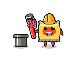 Sticker - Character Illustration of snack as a plumber