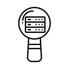 Sticker - Magnifying Vector Line Icon Design