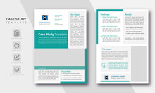 Business Case Study Template | Case Study Booklet | Double Side Flyer Layout | Easy To Customize And Scale