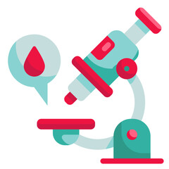 Poster - microscope flat icon