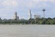 Panorama Blick über den Rhein in Köln