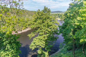 View with lake Lesnia in background, Poland.