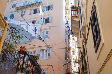 Wall Mural - streets of the old town of kerkyra