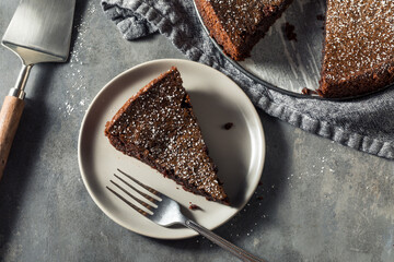 sweet dark chocolate olive oil cake