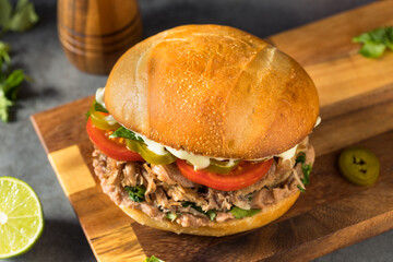 Homemade Mexican Pork Torta Sandwich