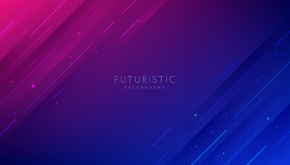 Wall Mural - Abstract dark blue and pink purple gradient futuristic background with diagonal stripe lines and glowing dot. Modern and simple banner design. Can use for business presentation, poster, template.