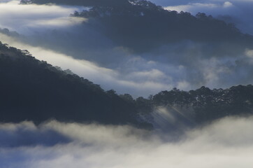 Wall Mural - the beautiful scenery as true paradise when you hike on the mountain peak