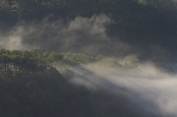 Wall Mural - the beautiful scenery as true paradise when you hike on the mountain peak