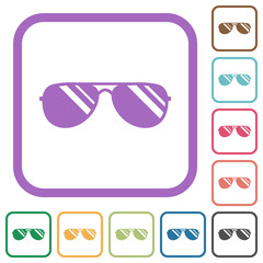 Sticker - Aviator sunglasses with glosses simple icons