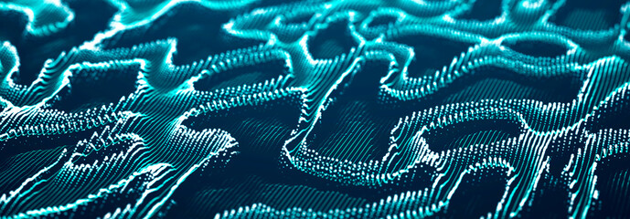Leinwandbilder - Big Data visualization. Data technology illustration. Science background. 3D