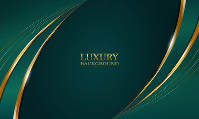 Luxury golden curved background. Vector.