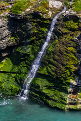  Waterfall at Tintagel Castle in Cornwall, UK
