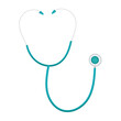 © Елена  Барская - Green stethoscope for use in web design or clipart