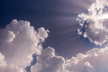Wall Mural - dark, dense and magnificent, gray storm clouds