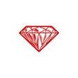 red diamond symbol design logo inspiration isolated on white background