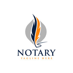 Poster - legal consulting agency and notary illustration logo