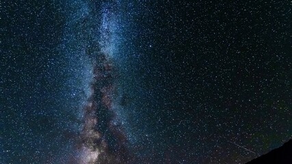 Wall Mural - night photos in the high tatras mountains with a bright starry sky and the milky way