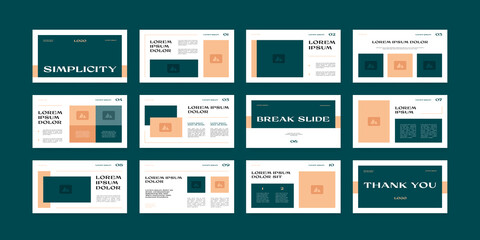 Wall Mural - simple modern presentation slide layout design