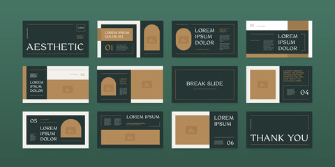 Wall Mural - simple retro look presentation slide layout design