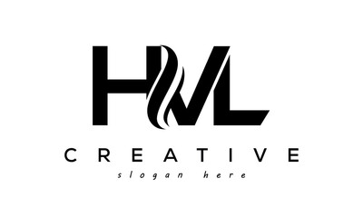 Letter HVL creative logo design vector	