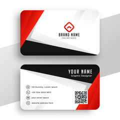 Wall Mural - geometric red business card design