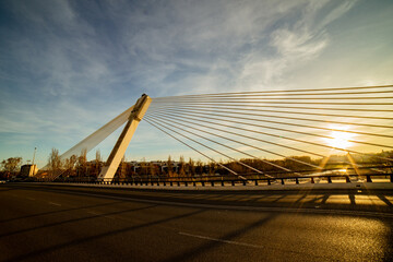 Wall Mural - puentes de mi ciudad al atardecer