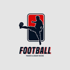 Poster - Football Player Man Logo Design