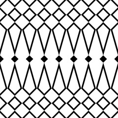 Poster - Empty rhombs and quadrangles. Vector seamless pattern.