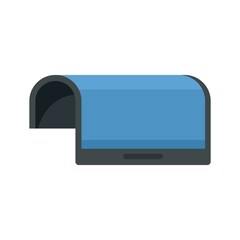 Poster - Flexible display device icon flat isolated vector