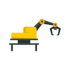 Sticker - Agritech machine icon flat isolated vector