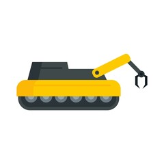 Poster - Combine harverest icon flat isolated vector