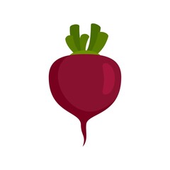 Sticker - Vegan beet icon flat isolated vector