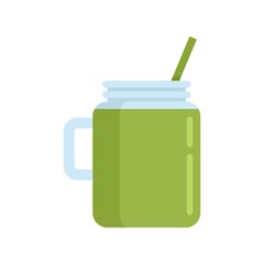 Sticker - Celery smoothie icon flat isolated vector