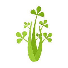 Poster - Celery leaves icon flat isolated vector