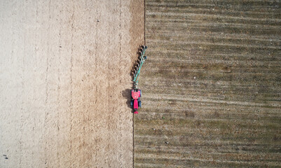 Sticker - Farmer filed with tractor and plow