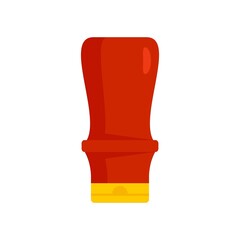 Poster - Ketchup plastic bottle icon flat isolated vector