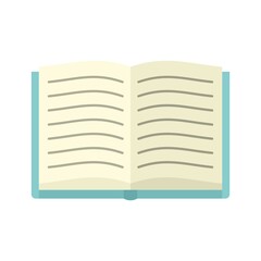 Poster - Open book icon flat isolated vector