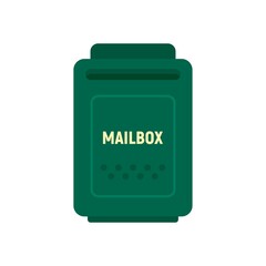 Wall Mural - Empty mailbox icon flat isolated vector