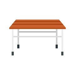 Poster - Garden table icon flat isolated vector