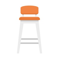 Sticker - High outdoor chair icon flat isolated vector